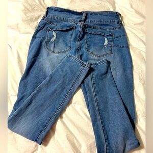 🌸👖💖SONG curvy High Rise cut style skinny jeans